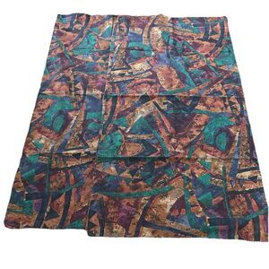 Vtg 90s Abstract Artsy Pillow Cases King Size Boho Hippie Cotton